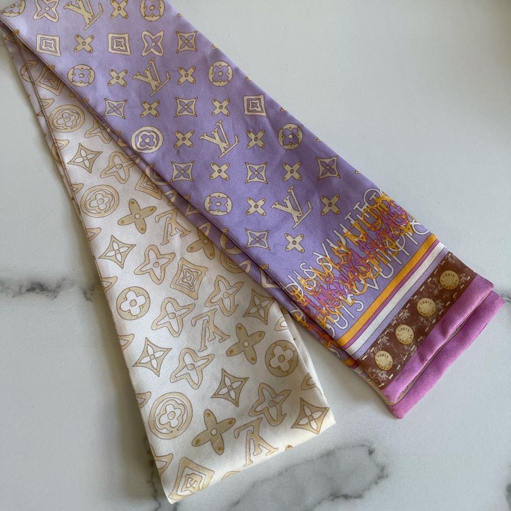 Louis Vuitton Silk Monogram Map Bandeau